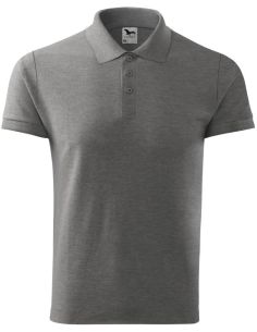 Polokošeľa pánska Cotton 212 tmavosivý melír 2
