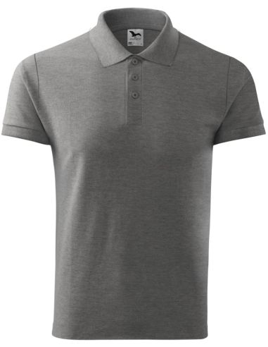 Polokošeľa pánska Cotton 212 tmavosivý melír