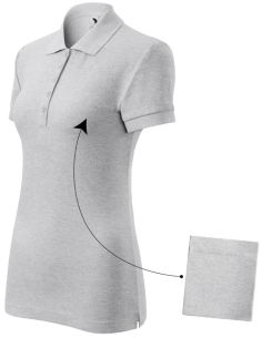 Polokošeľa dámska Cotton 213 svetlosivý melír
