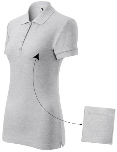 Polokošeľa dámska Cotton 213 svetlosivý melír