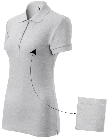 Polokošeľa dámska Cotton 213 svetlosivý melír