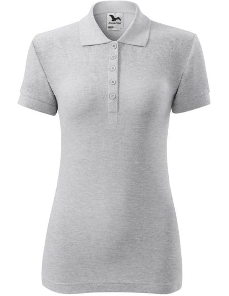 Polokošeľa dámska Cotton 213 svetlosivý melír