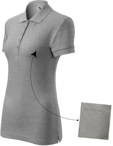 Polokošeľa dámska Cotton 213 tmavosivý melír