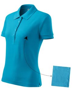 Polokošeľa dámska Cotton 213 tyrkysová