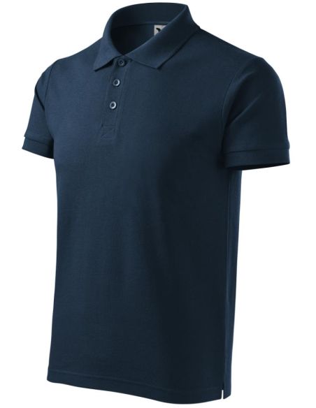 Polokošeľa pánska Cotton Heavy 215 tmavomodrá