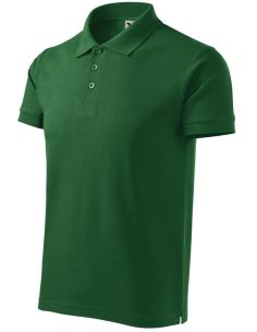 Polokošeľa pánska Cotton Heavy 215 fľaškovozelená