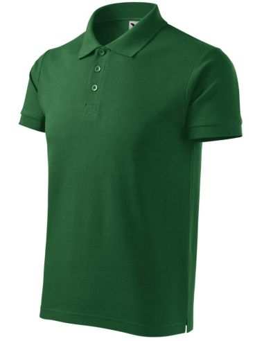 Polokošeľa pánska Cotton Heavy 215 fľaškovozelená