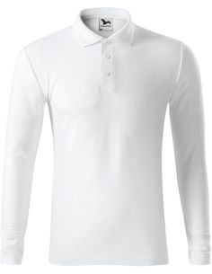 Polokošeľa pánska Pique Polo LS 221 biela 2