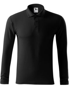 Polokošeľa pánska Pique Polo LS 221 čierna 2