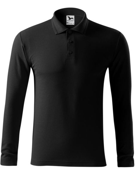 Polokošeľa pánska Pique Polo LS 221 čierna