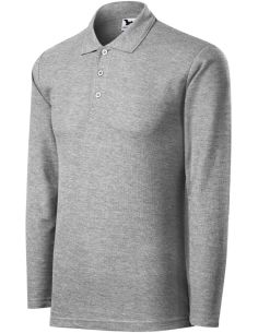 Polokošeľa pánska Pique Polo LS 221 tmavosivý melír