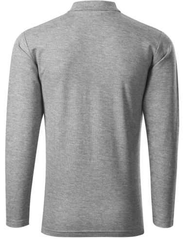 Polokošeľa pánska Pique Polo LS 221 tmavosivý melír