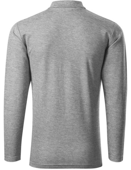 Polokošeľa pánska Pique Polo LS 221 tmavosivý melír