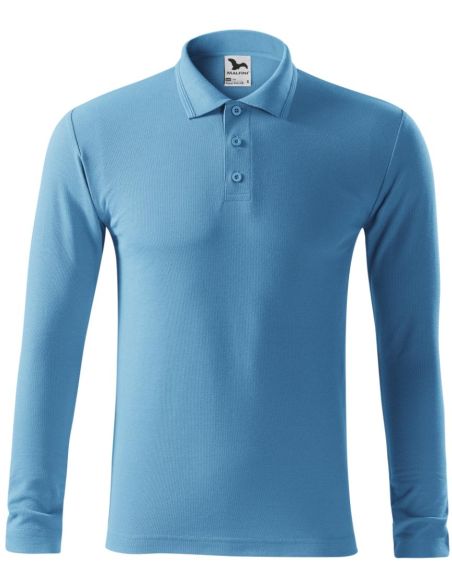 Polokošeľa pánska Pique Polo LS 221 svetlomodrá