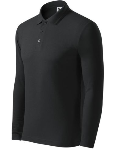Polokošeľa pánska Pique Polo LS 221 ebony gray