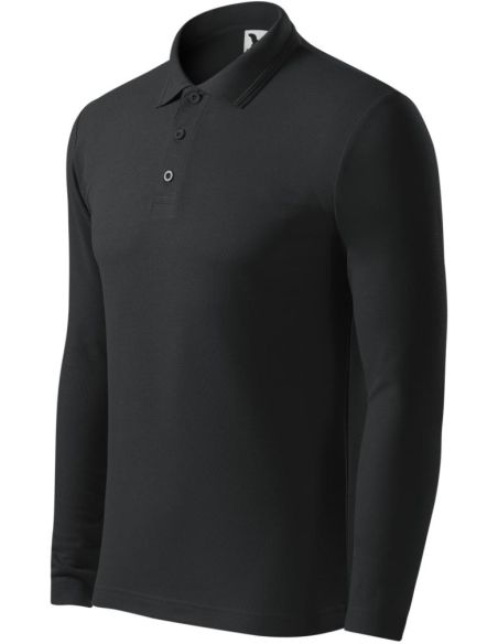 Polokošeľa pánska Pique Polo LS 221 ebony gray