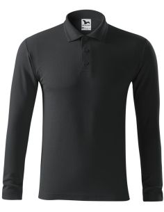 Polokošeľa pánska Pique Polo LS 221 ebony gray 2