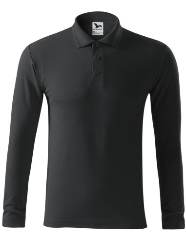 Polokošeľa pánska Pique Polo LS 221 ebony gray