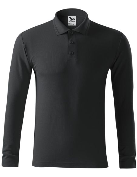 Polokošeľa pánska Pique Polo LS 221 ebony gray