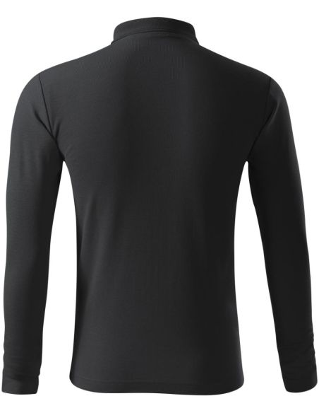 Polokošeľa pánska Pique Polo LS 221 ebony gray