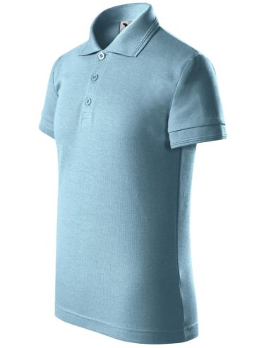 Polokošeľa detská Pique Polo 222 nebeská modrá