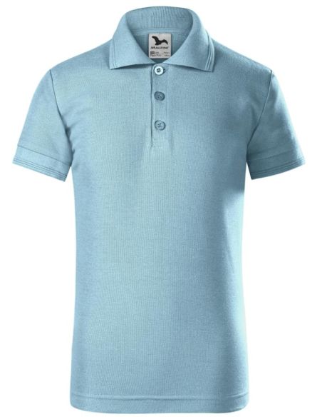 Polokošeľa detská Pique Polo 222 nebeská modrá