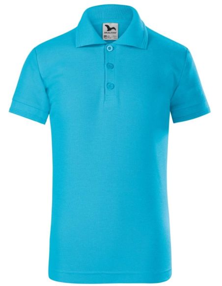 Polokošeľa detská Pique Polo 222 tyrkysová