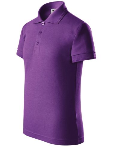 Polokošeľa detská Pique Polo 222 fialová