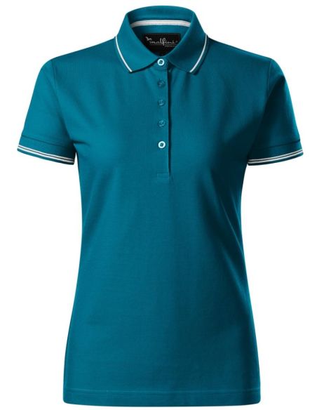 Polokošeľa dámska Perfection plain 253 petrol blue