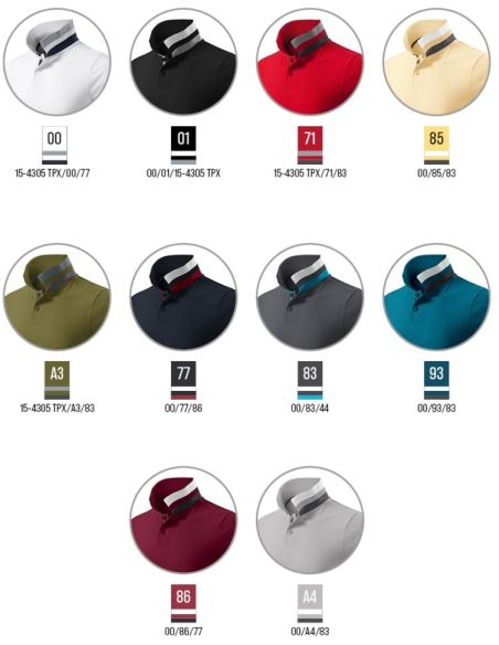 Polokošeľa pánska Collar Up 256 čierna