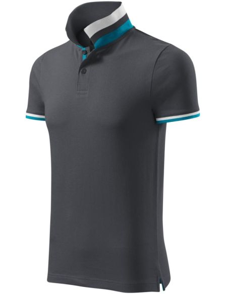 Polokošeľa pánska Collar Up 256 light anthracite