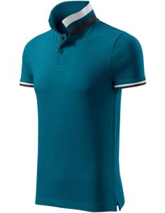 Polokošeľa pánska Collar Up 256 petrol blue