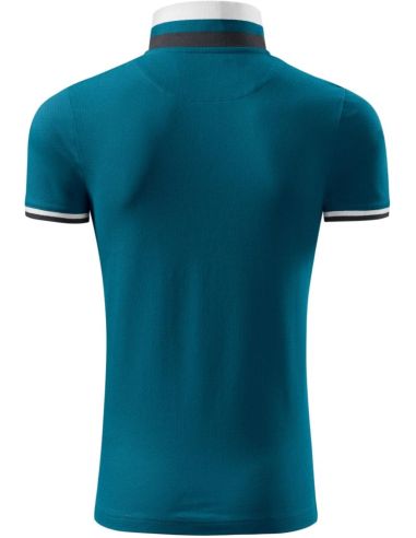 Polokošeľa pánska Collar Up 256 petrol blue