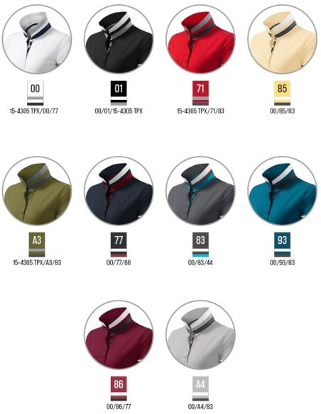 Polokošeľa dámska Collar Up 257 biela