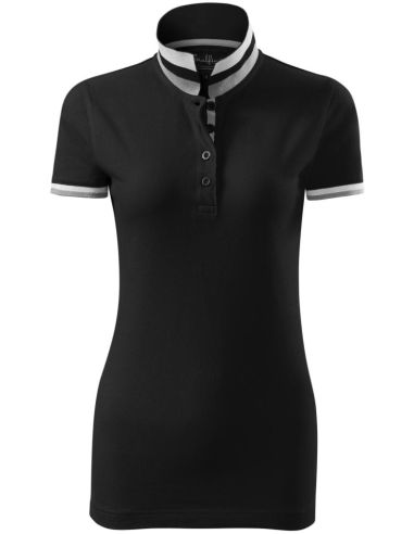 Polokošeľa dámska Collar Up 257 čierna