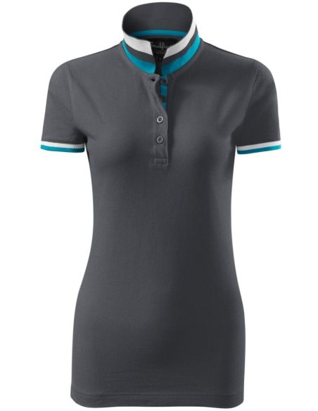 Polokošeľa dámska Collar Up 257 light anthracite