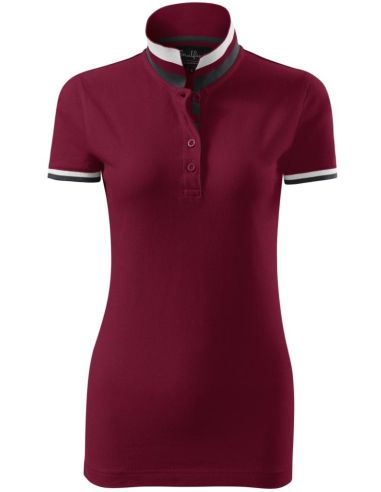 Polokošeľa dámska Collar Up 257 garnet