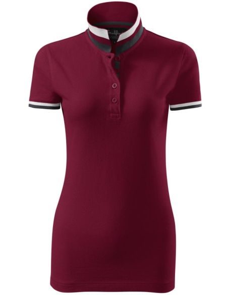 Polokošeľa dámska Collar Up 257 garnet