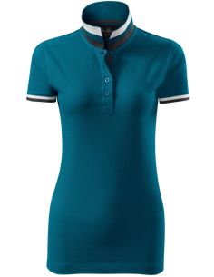 Polokošeľa dámska Collar Up 257 petrol blue 2