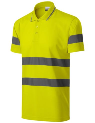 Polokošeľa unisex HV Runway 2V9 fluorescenčná žltá