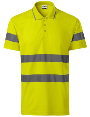 Polokošeľa unisex HV Runway 2V9 fluorescenčná žltá