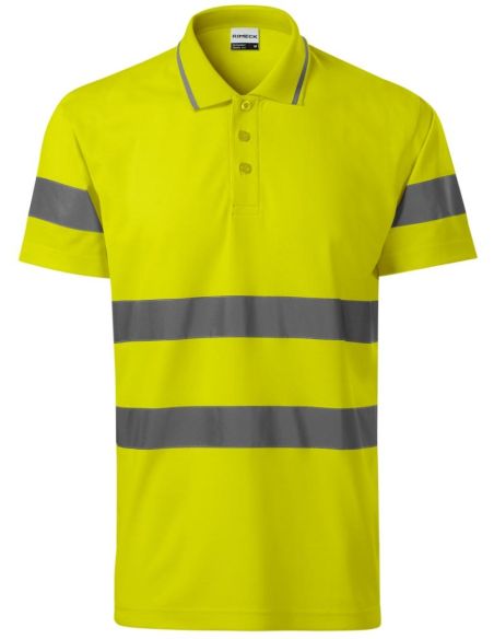 Polokošeľa unisex HV Runway 2V9 fluorescenčná žltá