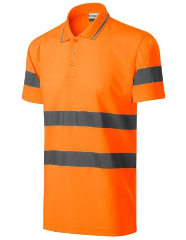 Polokošeľa unisex HV Runway 2V9 fluorescenčná oranžová