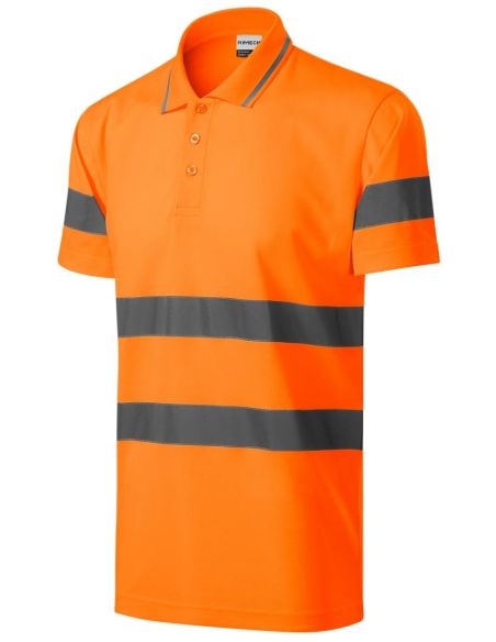 Polokošeľa unisex HV Runway 2V9 fluorescenčná oranžová