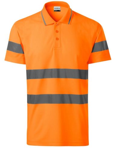 Polokošeľa unisex HV Runway 2V9 fluorescenčná oranžová