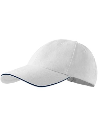 Čiapka unisex Sandwich 6P 306 biela