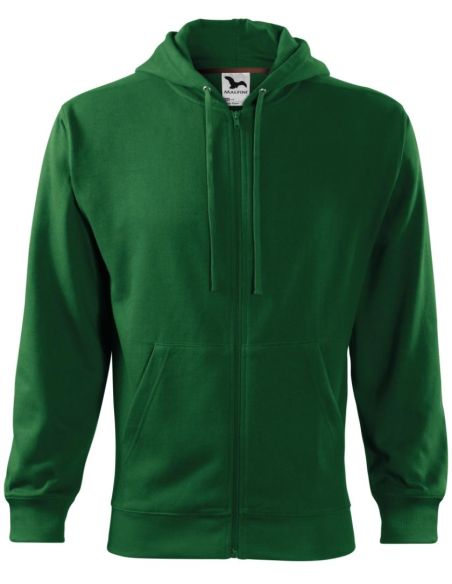 Mikina pánska Trendy Zipper 410 fľaškovozelená