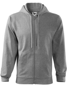Mikina pánska Trendy Zipper 410 tmavosivý melír 2