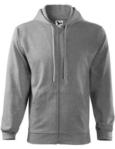 Mikina pánska Trendy Zipper 410 tmavosivý melír