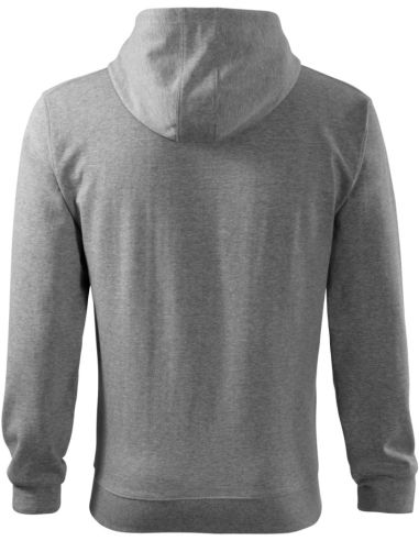 Mikina pánska Trendy Zipper 410 tmavosivý melír